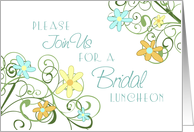 Garden Flowers Bridal Luncheon Invitation Card