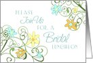 Garden Flowers Bridal Luncheon Invitation Card