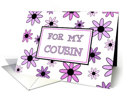 Cousin Flower Girl Invitation, Pink & Purple Flowers card (633555)