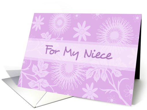 Niece Flower Girl Invitation, Purple Flowers card (633559)
