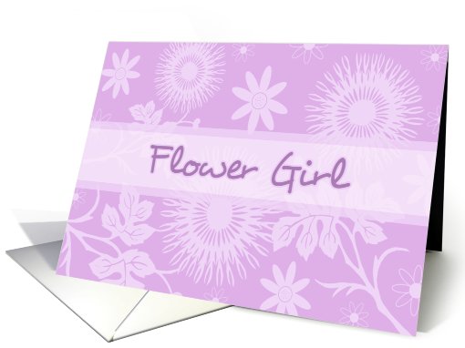 Step Daughter Flower Girl Invitation, Purple Flowers card (633563)
