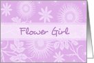 Step Daughter Flower Girl Invitation, Purple Flowers card