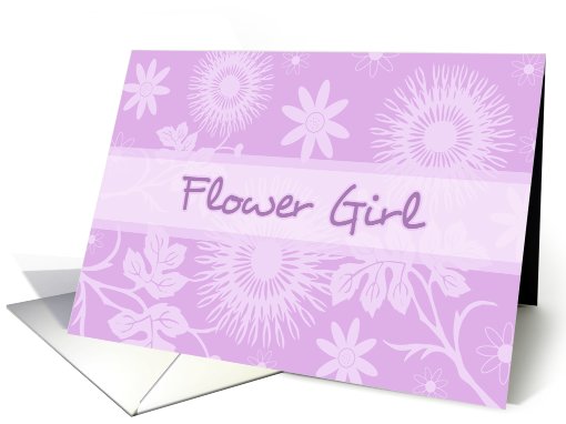 Goddaughter Flower Girl Invitation, Purple Flowers card (633566)