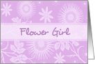 Goddaughter Flower Girl Invitation, Purple Flowers card