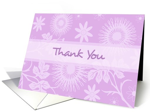 Purple Flowers Goddaughter Thank You Flower Girl card (633624)