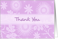 Purple Flowers Goddaughter Thank You Flower Girl Card