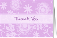 Purple Flowers Thank You Flower Girl Card