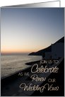 Sunset Wedding Vow Renewal Invitation Card