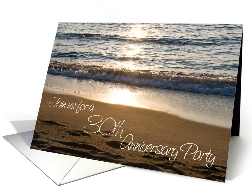 Wave at Sunset 30th Anniversary Invitation card (636143)