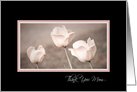 Pink Tulips Mother of the Bride Wedding Thank You Card