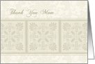Beige Floral Mother of the Bride Wedding Thank You Card