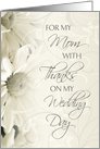 White Floral Mother of the Bride Wedding Thank You Card