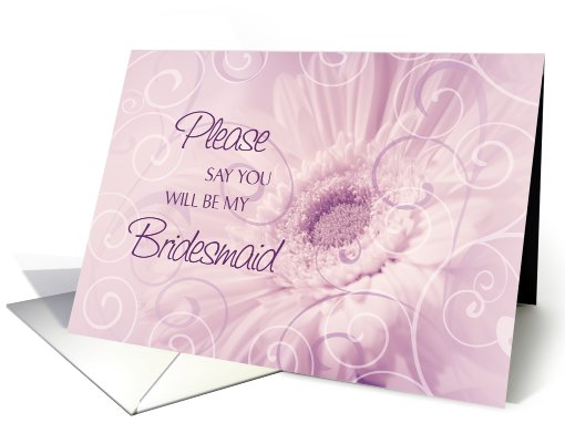 Purple Floral Swirls Cousin Bridesmaid Invitation card (639521)