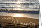 Wave at Sunset 50th Birthday Party Invitations Card