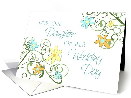 Garden Flowers Congratulations to our Daughter Wedding card (640960)