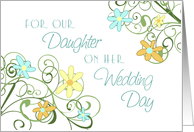 Garden Flowers Congratulations to our Daughter Wedding Card