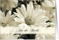 White Flowers Congratulations from Friend to the Bride Wedding Card