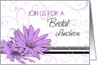 Purple Floral Bridal Luncheon Invitation Card