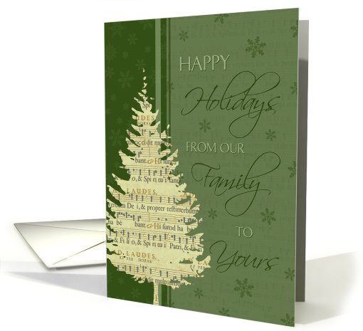 From our Family to yours Christmas Card - Green Tree Happy... (651988)