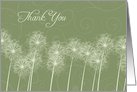 Thank You for your Sympathy Card - Elegant Green Dandelions card