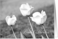 Bridal Shower Invitation Card - Black and White Tulips card