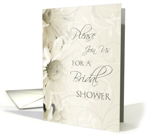 Bridal Shower Invitation Card - White Flowers card (654385)