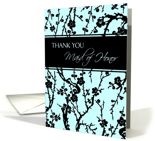 Thank You Daughter Maid of Honor Card - Turquoise and... (659399)