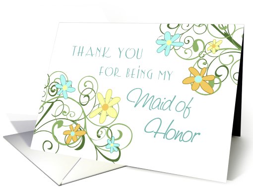 Thank You Maid of Honor Sister in Law Card - Garden... (662937)
