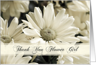 Thank You Flower Girl Card - White Flowers card