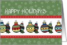 Happy Holidays from Both of Us Card - Colorful Ornaments card