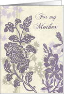 Mother of the Bride Thank You Wedding Day Card - Purple Floral card