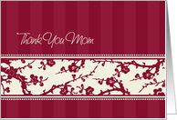 Mother of the Bride Thank You Wedding Day Card - Burgundy Floral card