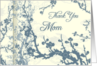 Mother of the Bride Thank You Wedding Day Card - Blue Floral card