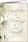 Congratulations on Marriage of Daughter Card - White Flowers card