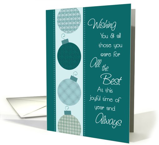 Merry Christmas from our Family to Yours - Turquoise... (677602)