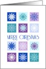 Merry Christmas from Both of Us Card - Blue Purple Snowflakes card