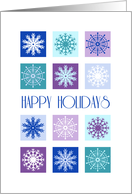 Christmas Business Employee Happy Holidays Card - Blue Purple Snowflakes card