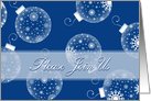 Business Christmas Party Invitation Card - Blue Snowflake Christmas Decorations card