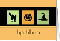 Happy Halloween for Secretary Card - Orange Black Green card