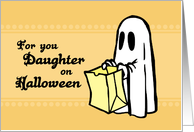 Happy Halloween for Daughter - Orange Ghost card