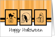 Happy Halloween - Orange Stripes card