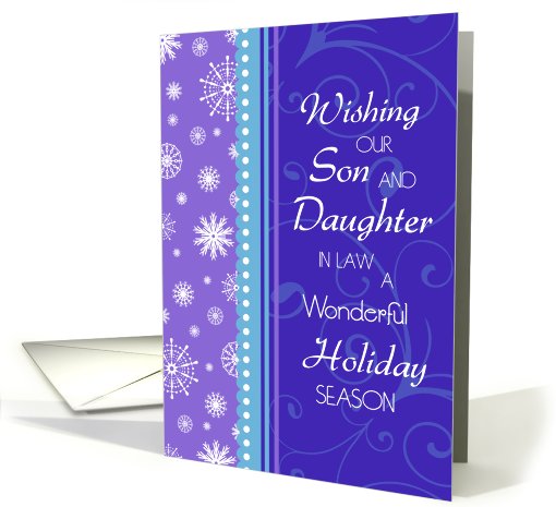 Happy Holidays for our Son & Daughter in Law Christmas -... (686657)