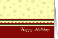 Happy Holidays Card - Red, Yellow, Green card