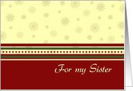 Christmas for Sister Card - Red, Yellow, Green card