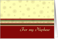 Christmas for Nephew Card - Red, Yellow, Green card