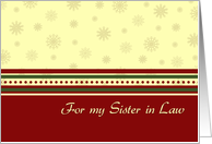 Christmas for Sister in Law Card - Red, Yellow, Green card