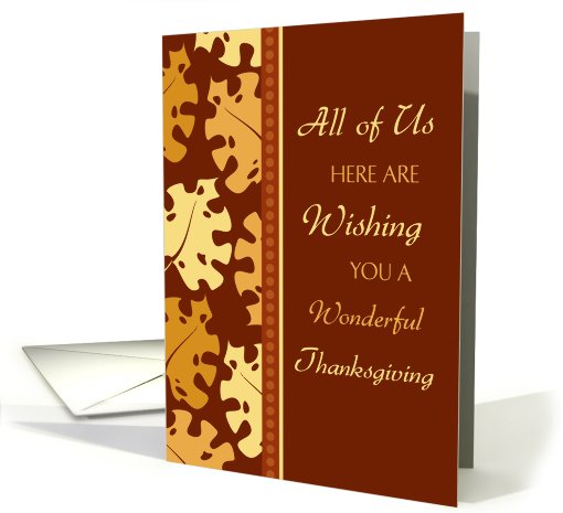 Happy Thanksgiving for Employee Card - Fall Leaves card (695422)