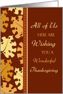 Happy Thanksgiving Business from Group Card - Fall Leaves card