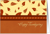 Happy Thanksgiving from Family Card - Fall Leaves card