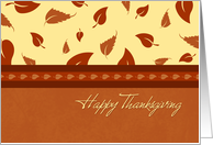 Happy Thanksgiving for Customer Card - Fall Leaves card